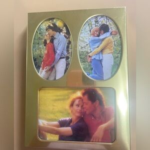 Gold Tone Photo Frame with 3 photo spots